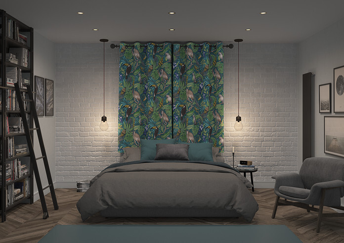 Rain Forest, Lagoon - Made to Measure Curtains - Image 7